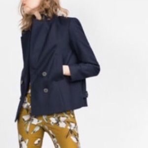 Navy Blue Short Peacoat